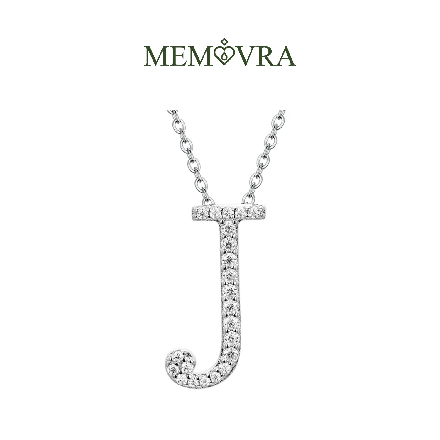 Luxe Moissanite Letter Pendant Necklace